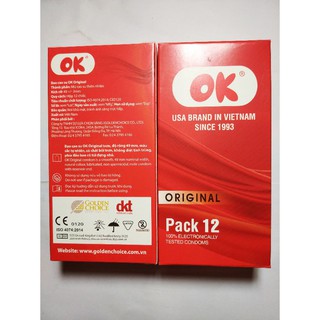 BCS (1 hộp 12c) Bao cao su OK không mùi