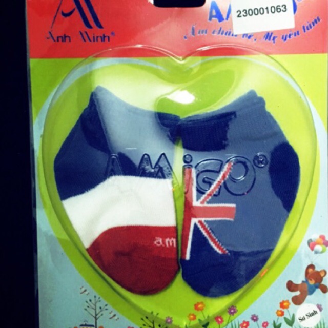 Hop 2 doi Vớ sơ sinh cao cấp <Amigo>