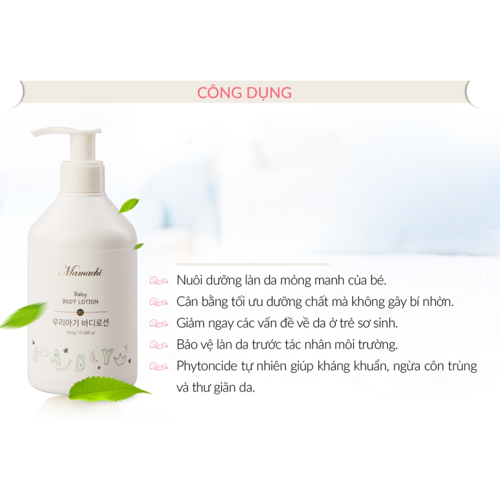 [CHÍNH HÃNG MAMACHI] KEM DƯỠNG THỂ DƯỠNG DA CHO BÉ – KEM DƯỠNG DA CHO BÉ BODY LOTION MAMACHI