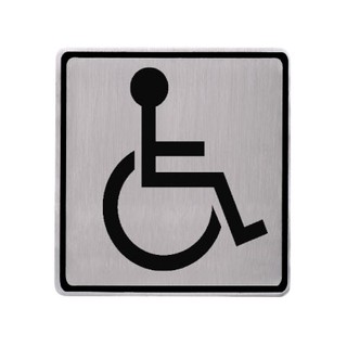 Biển báo, biển chỉ dẫn người ngồi xe lăn - INOX 304 (EM-028) -  ( Sản xuất tại ThaiLand )