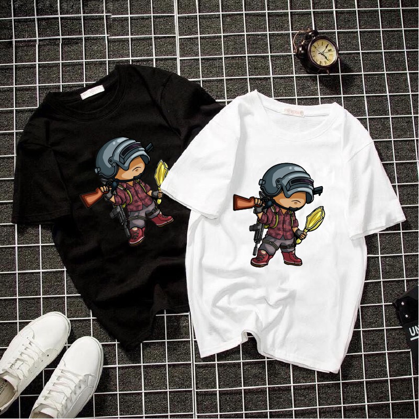 Áo thun cotton unisex form suông rộng game pubg 2020L0670