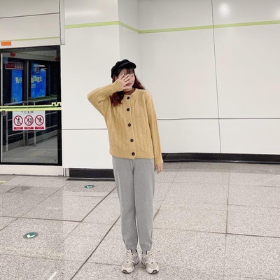 Hàng Sẵn_Áo khoác len cardigan phong cách Hàn