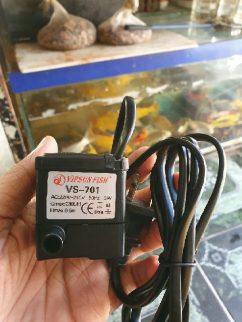 MÁY BƠM LỌC HỒ CÁ NON BỘ 3W 230L-H 0-50CM VS701