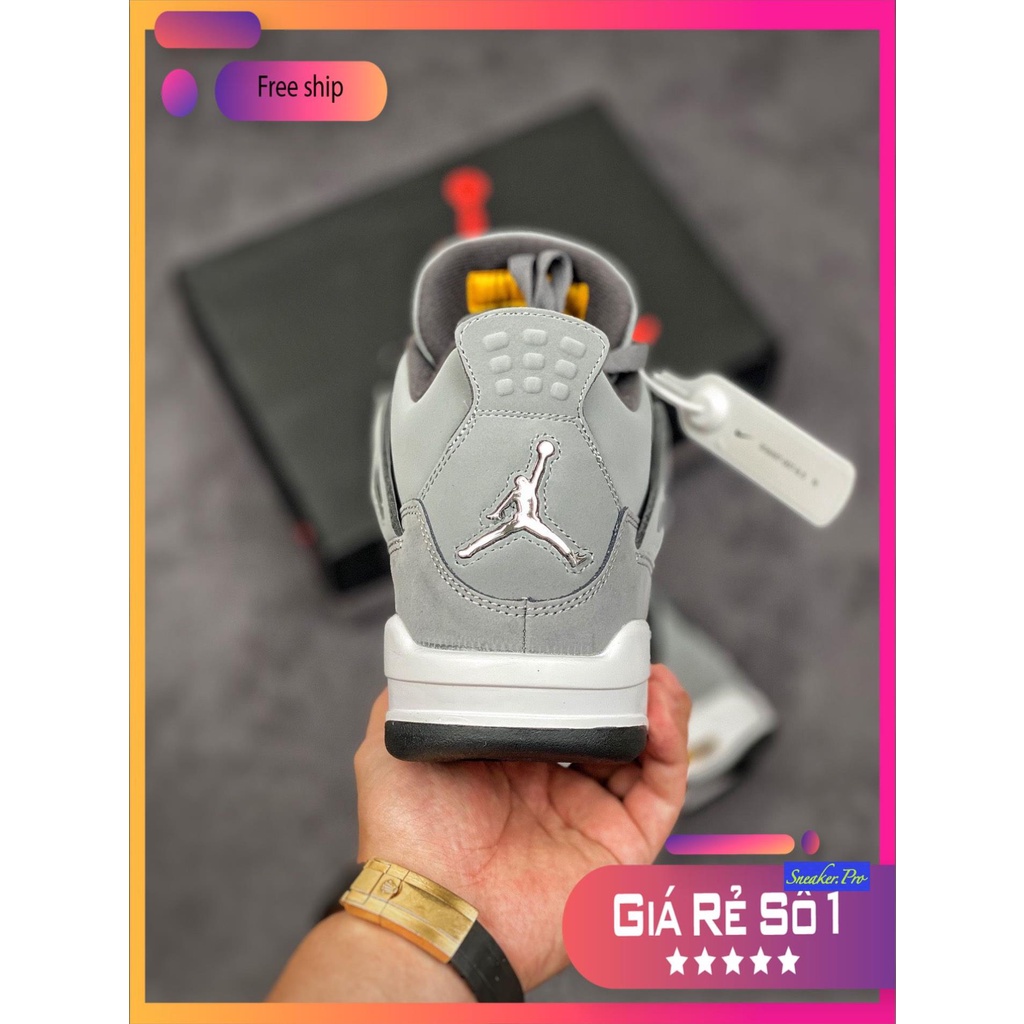 Giày thể thao Air Jordan 4 Retro Cool Grey  hot hit siêu cấp dành cho nam và nữ