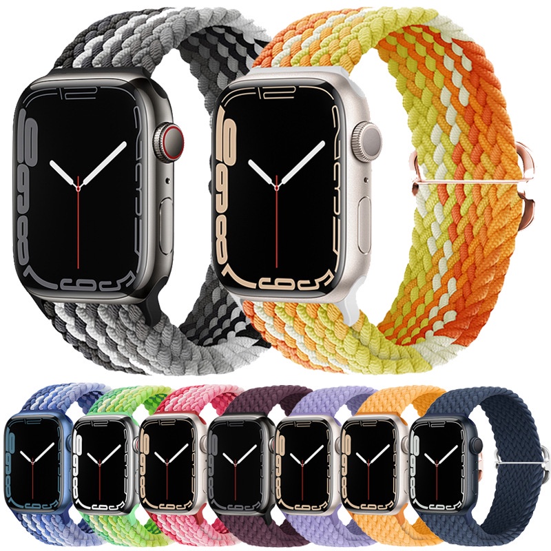 Dây Đeo Bằng Nylon Cho Đồng Hồ Thông Minh Apple watch 44mm 40mm 38mm 42mm iWatch series 7 se 6 5 4 3 45mm 41mm