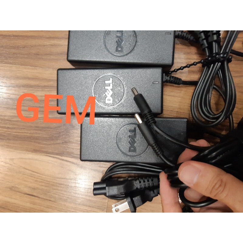 Sạc laptop chính hãng dell 3,34 kim nhỏ 65W kích thước chân sạc Φ4.5×Φ3.0 - dây nguồn volex