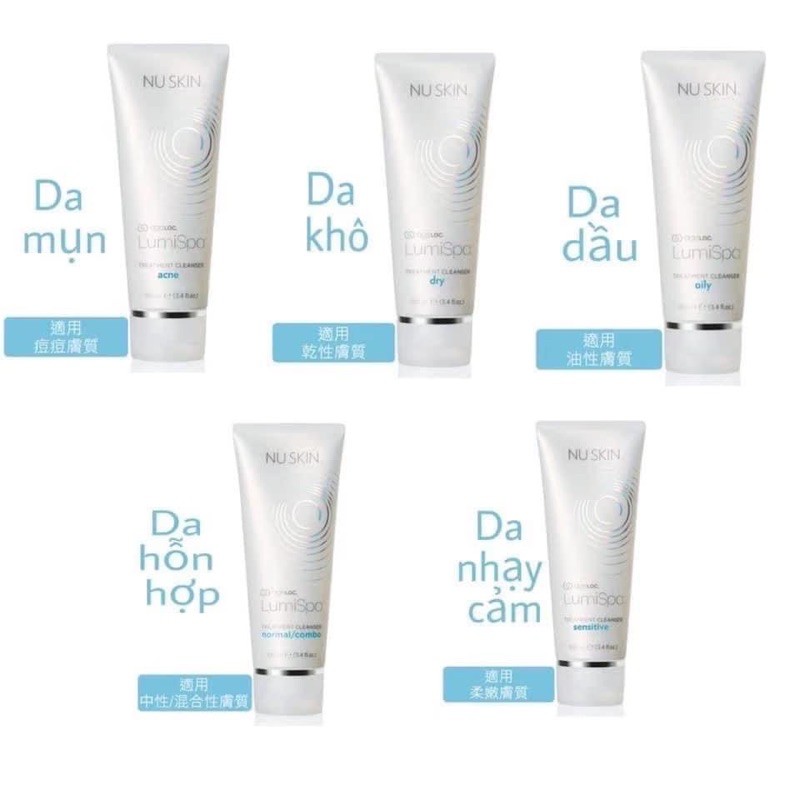 Combo 3 sữa rửa mặt lumi spa tặng 1 đầu máy có vỏ hộp