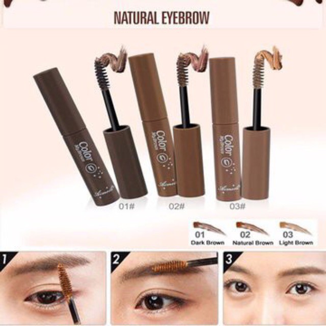 Mascara lông mày FREESHIP Mascara mày Aimeili 6in1 hàng nội địa 5g Trung Không thấm nước