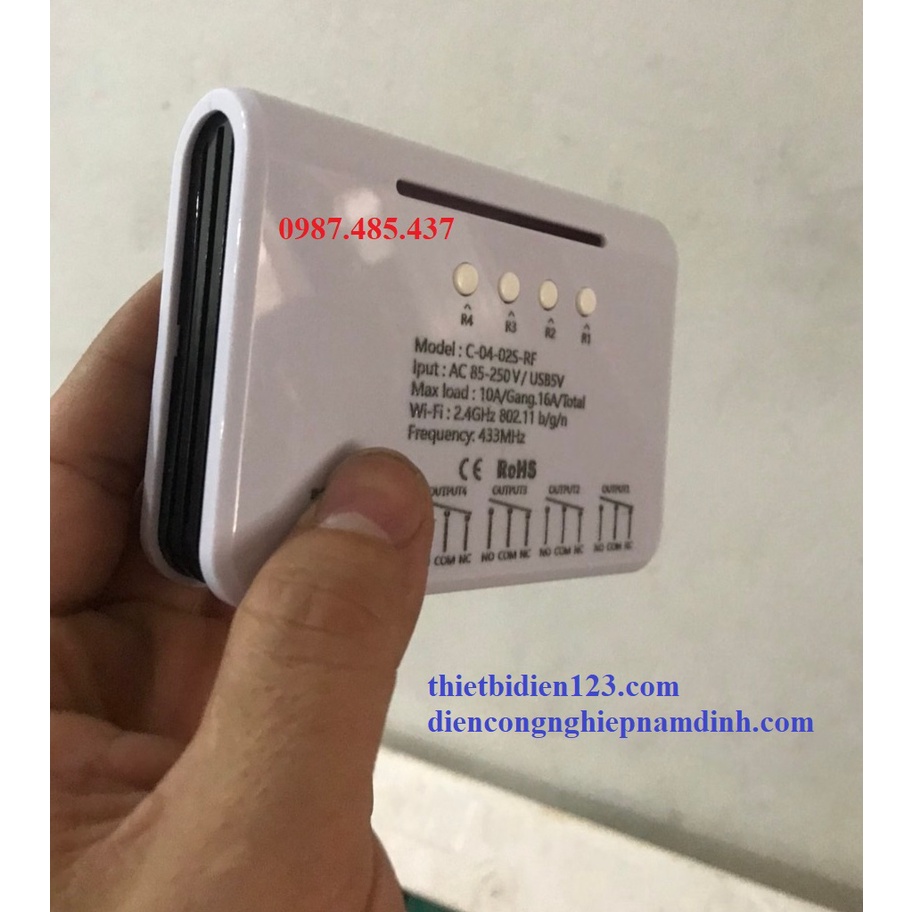 Bộ Điều Khiển WIFI 4 kênh qua điện thoại - Công tắc điều khiển từ xa dùng App điện thoại