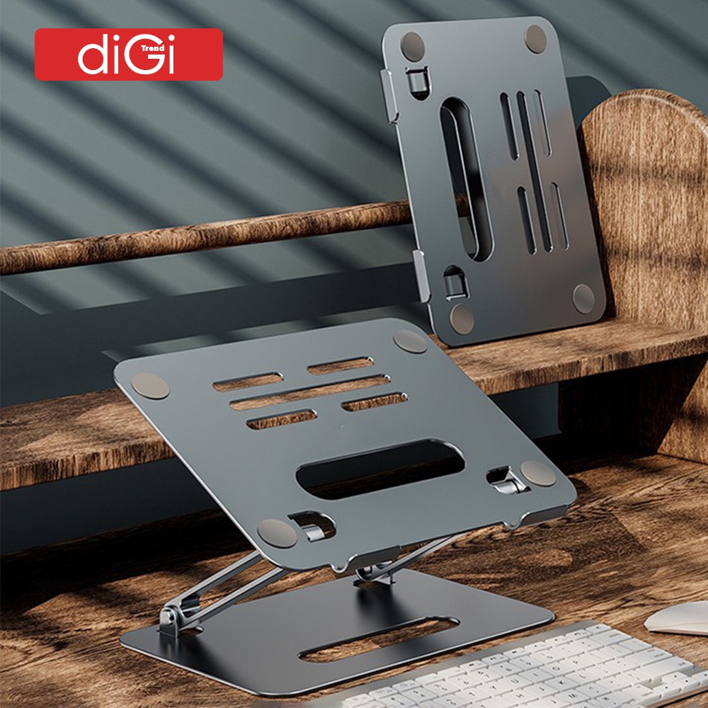Giá đỡ Laptop,, Macbook, Máy tính, iPad Cao Cấp - Hợp Kim Nhôm Giúp Tản Nhiệt - Tùy Chỉnh Độ Cao Chống Mỏi Cổ, Vai, Gáy