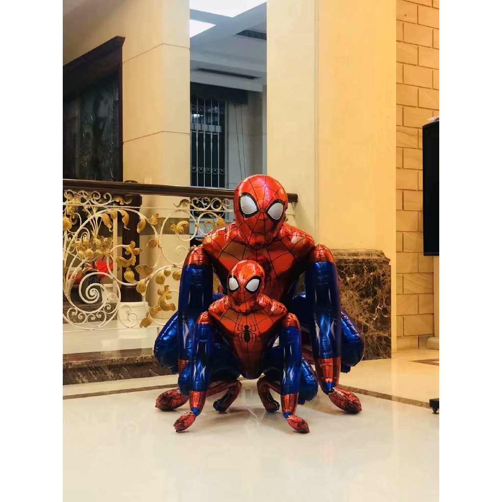 Bộ Bong Bóng Nhôm Hình Người Nhện 3D