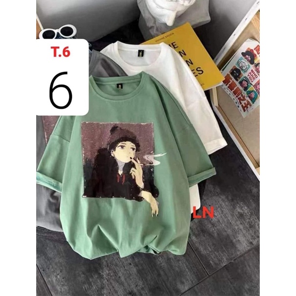 Áo phông cô gái cầm hút TH6