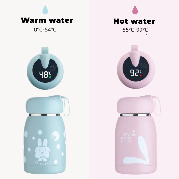 Cá Tuyết 320Ml Mini Thông Minh Giữ Nhiệt Màn Hình Hiển Thị Nhiệt Độ Đồng Hồ Steevacuum Bình Giữ Nóng Và Lạnh Bình