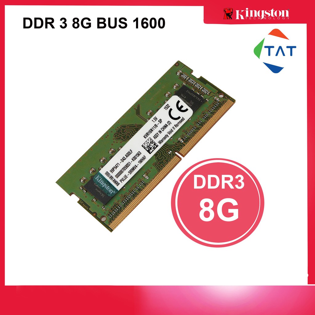 RAM LAPTOP KINGSTON SAMSUNG HYNIX DDR3 8GB BUS 1600Hz 1.5V- BẢO HÀNH 36 THÁNG 1 ĐỔI 1