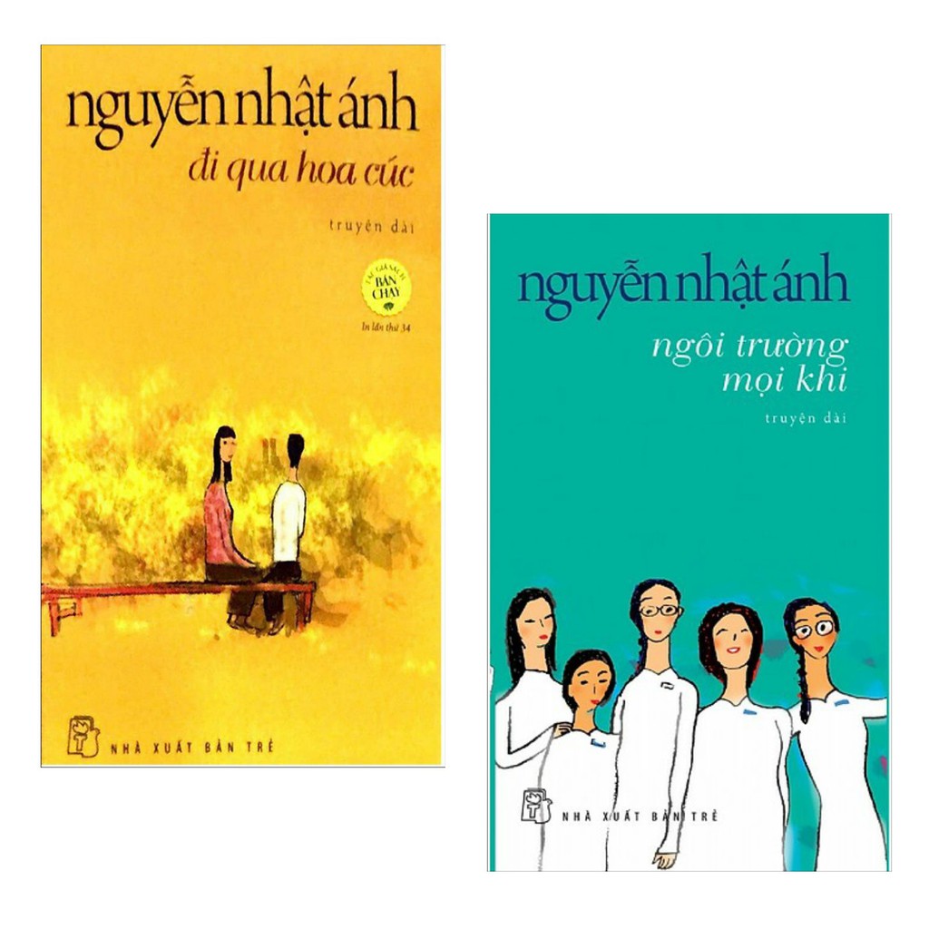 Sách Combo Truyện Nguyễn Nhật Ánh Đi Qua Hoa Cúc và Ngôi Trường Mọi Khi