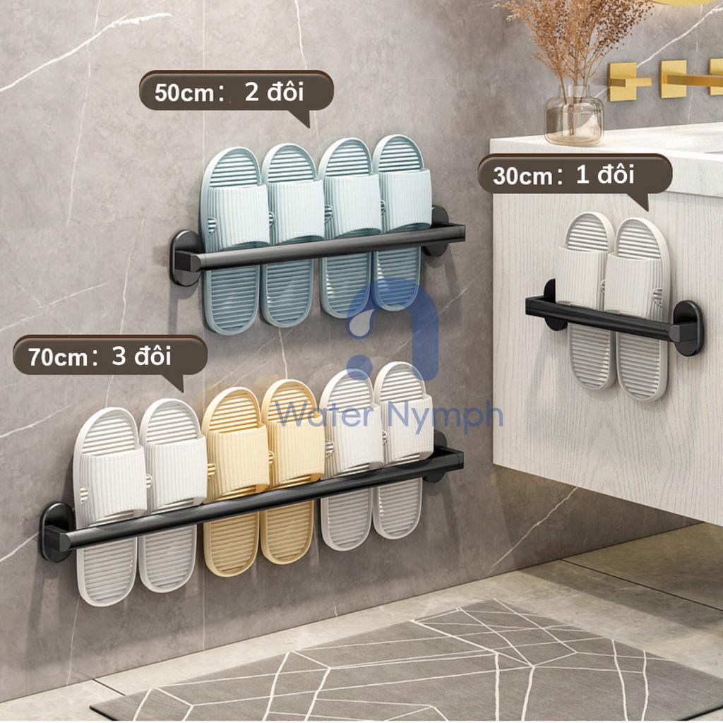 Giá treo dép, giá treo khăn nhà tắm dán tường tiện lợi nhôm phun sơn tĩnh điện Waternymph