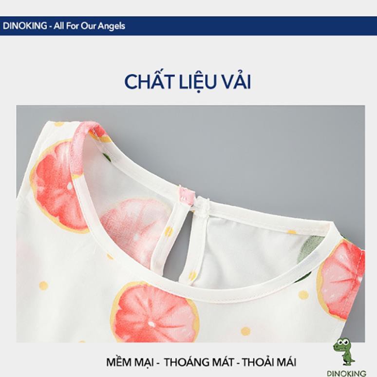 Đầm thun bé gái DINOKING Váy trẻ em mùa hè chất cotton hoa nhí đẹp xinh dễ thương cho bé 1 - 6 tuổi VA05 new