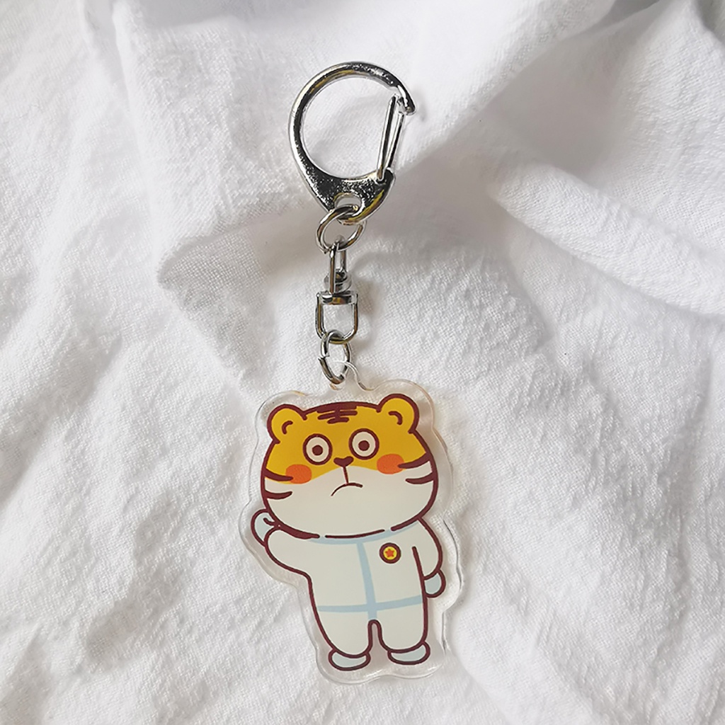 Móc khóa hồ vằn pijama cho bạn bè, người yêu