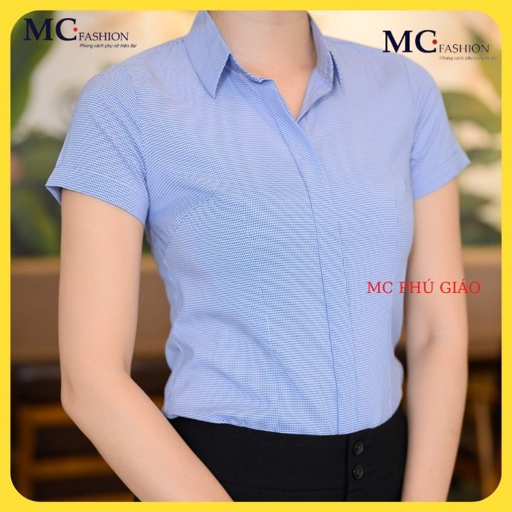 Áo Sơ Mi Nữ Công Sở Tay Ngắn MC Fashion Cao Cấp Mềm Mịn Mát Không Nhăn Không Xù Thấm Hút Mồ Hôi A681