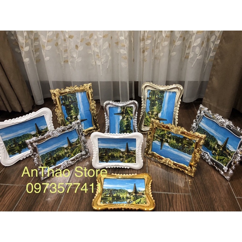 KHUNG ẢNH ĐỂ BÀN PL  mặt kính tặng chân để bàn giá rẻ