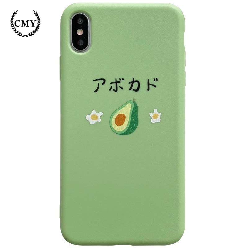 Ốp điện thoại họa tiết bơ và dâu tây cho iPhone11/11Pro 11Pro Max X XR XS XS MAX 78 Plus SE | BigBuy360 - bigbuy360.vn