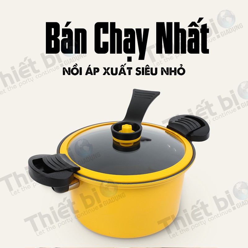 Nồi áp suất, Nồi hầm cháo, Kho cá đa năng mini totipotent pot 3.5L dùng cho mọi loại bếp từ, bếp gas, bếp hồng ngoại