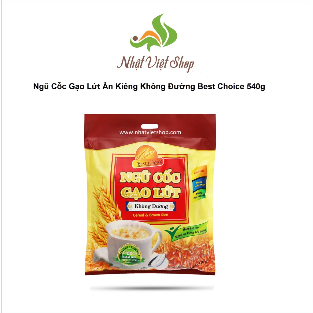 Ngũ cốc Gạo Lứt không đường ăn kiêng Best Choice 480gr