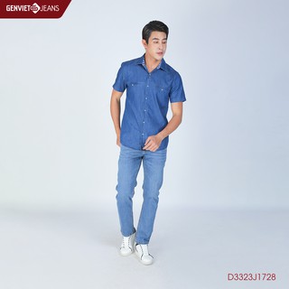 Áo sơmi cộc tay nam D3323J1728 GENVIET
