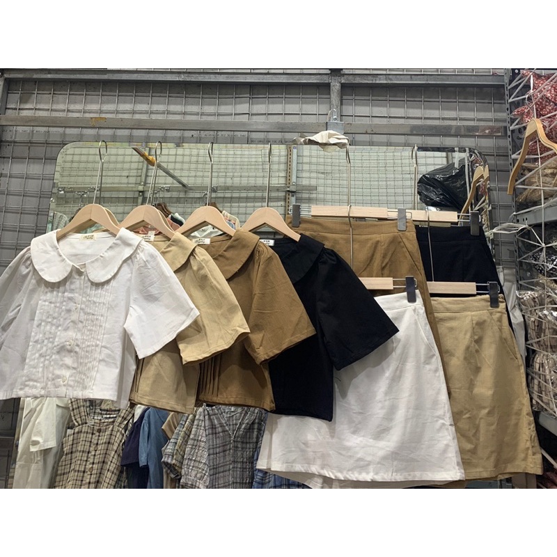 Set váy cổ sen xếp ly + chân váy chữ A . Ảnh và video thực tế | BigBuy360 - bigbuy360.vn