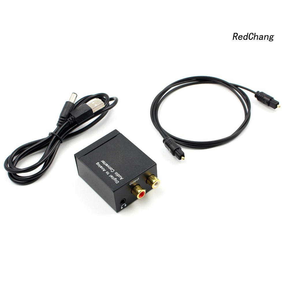 -SPQ- 3.5mm Optical Coaxial Toslink Digital to Analog RCA R/L Audio Converter Adapter