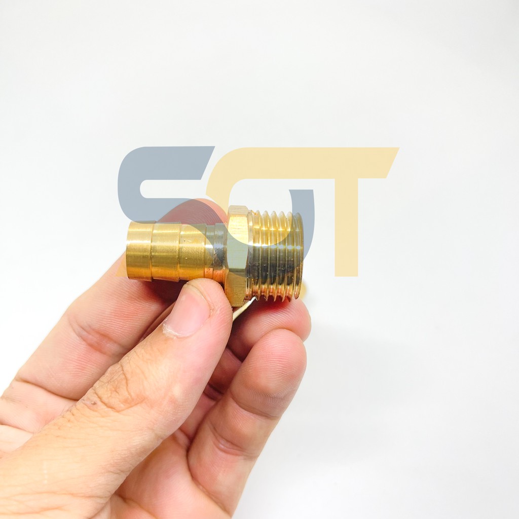 [NỐI ỐNG MỀM] Ren ngoài G 3/8 (17) DN10 khớp nối ống nhựa &amp; PU đuôi chuột - Đồng (male airline horse connector) Béc Búp