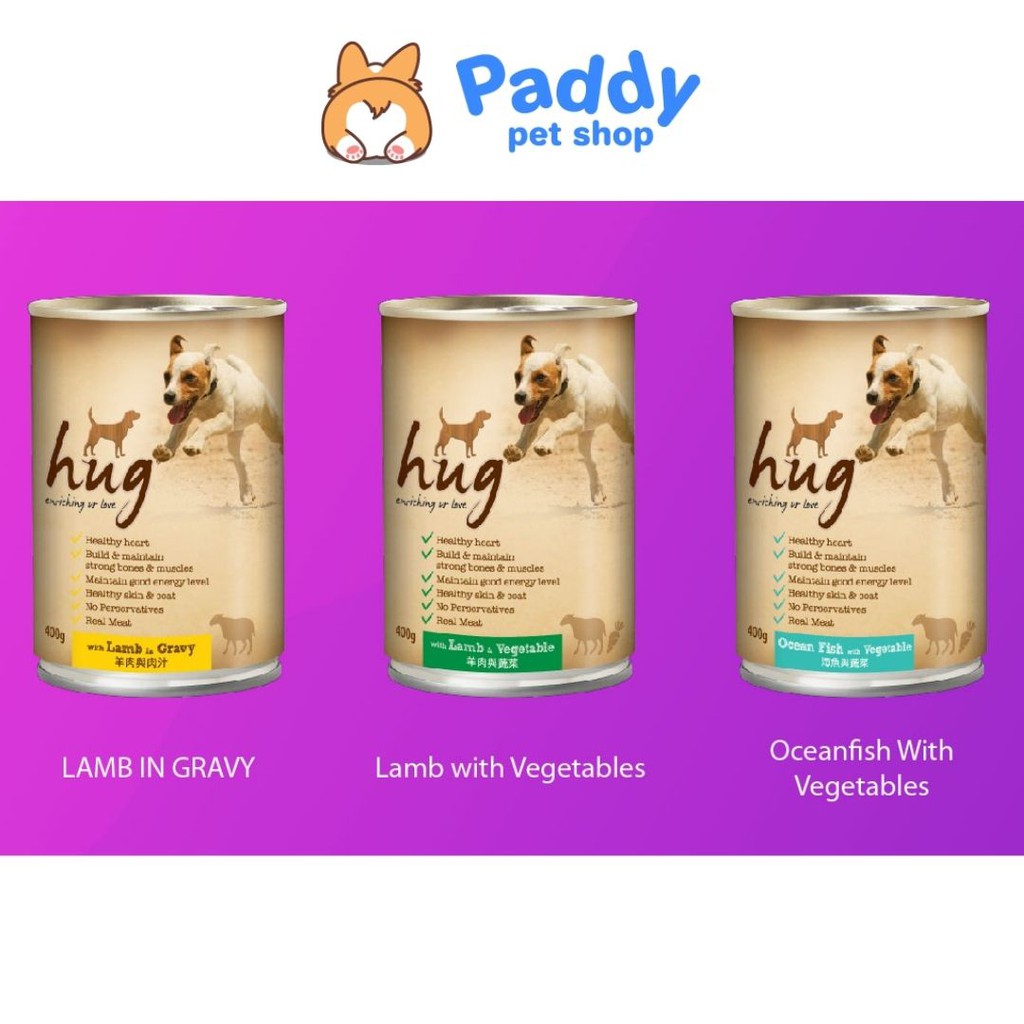 Pate Hug Thơm Ngon Cho Chó Mọi Lứa Tuổi (Lon 400g)