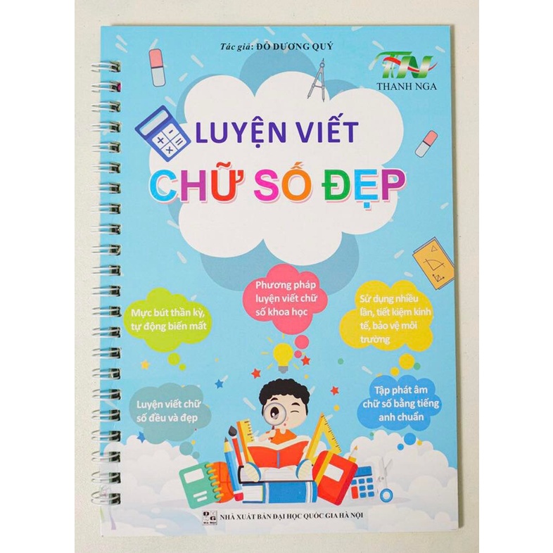 Combo vở Luyện Viết Cho Bé - Luyện Viết Chữ Đẹp + Luyện Viết Chữ Số Đẹp + Luyện Các Nét Cơ Bản (3 cuốn kèm bút và ngòi)