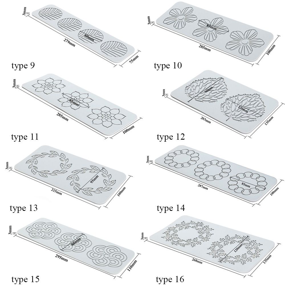 Khuôn silicone làm bánh họa tiết ren hoa lá DIY