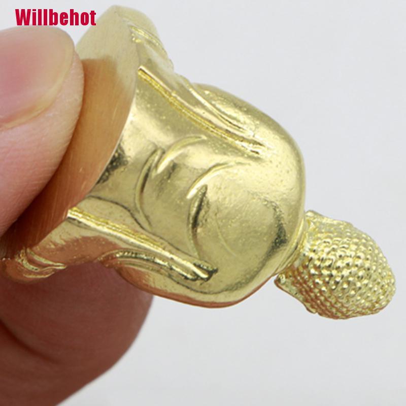 Mô hình tượng phật mini bằng đồng thau dùng trang trí nhà cửa tùy chọn màu sắc