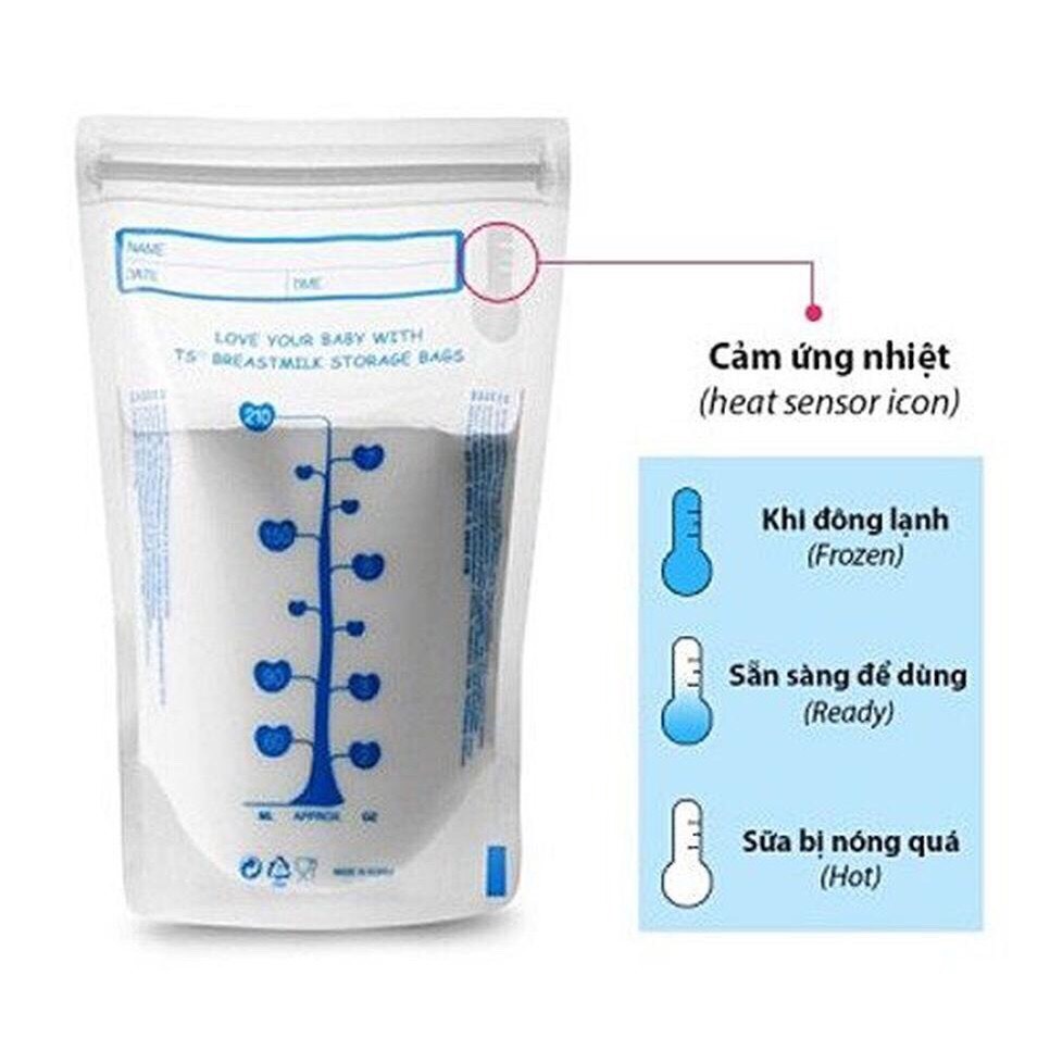 Túi trữ sữa cần thiết cho mẹ bà bé hộp 30 túi 210ml không Bpa
