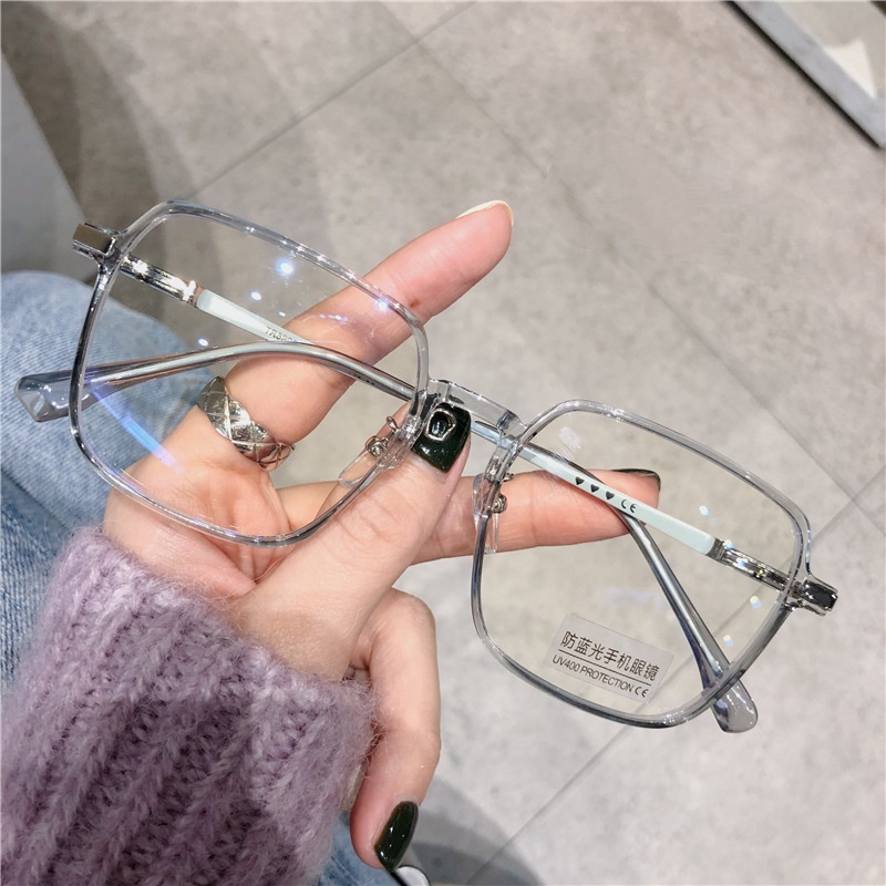 Kính cận VIENDO vuông to đổi màu chống ánh sáng xanh chống tia UV màu sắc thời trang cho nam và nữ
