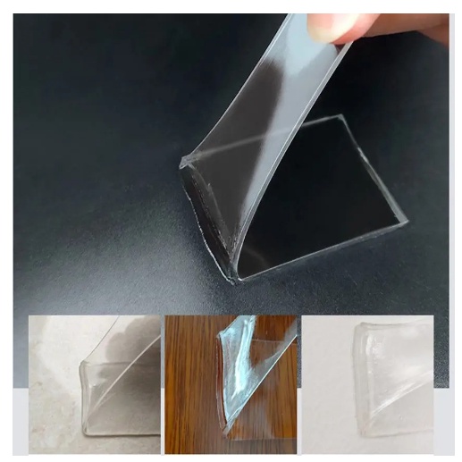Cuộn băng keo trong suốt silicon Nano siêu dính, keo dán 2 mặt chống thấm nước siêu tiện dụng