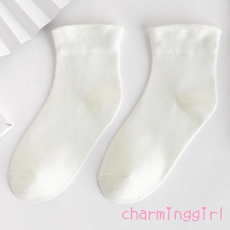 Tất cotton màu sắc đơn giản thời trang cho nữ