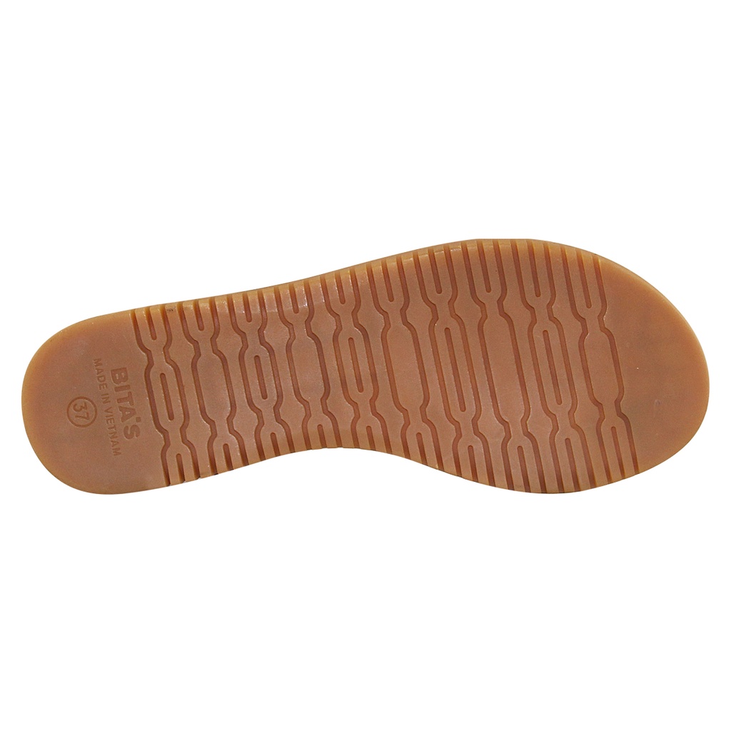 GIÀY SANDAL QUAI HẬU ĐẾ BẰNG QUAI NGANG NỮ BITA'S SYN.258 (ĐEN + TRẮNG) - BITAS