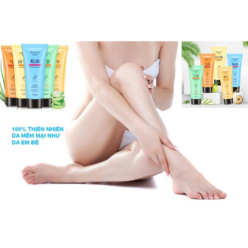 Kem Dưỡng Da Tay Chân Tuýp Lớn Tiết Kiệm Images 80g Chiết Suất 100% Từ Tinh Dầu Tự Nhiên, Màu Ngẫu Nhiên