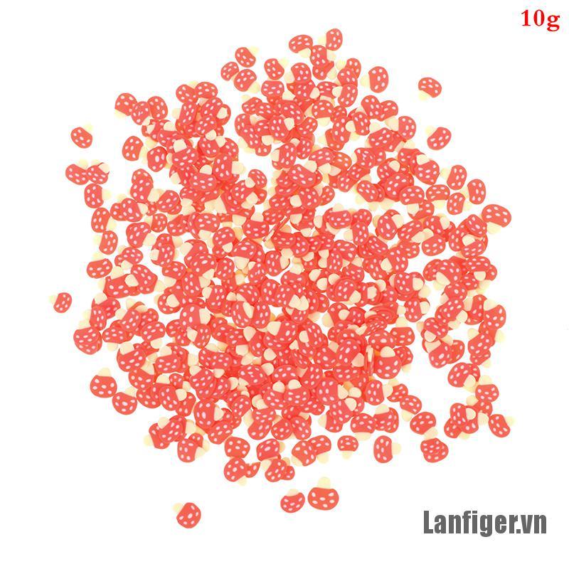 【Lanfiger】10g Mushroom Slices Sprinkles For Slime Supplie Toy Polymer Clay Charms