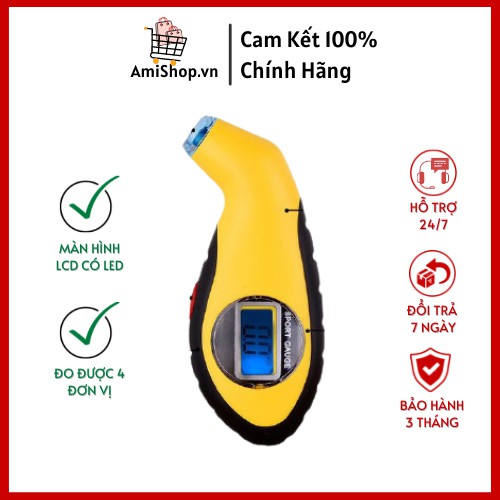 Đồng hồ đo áp suất lốp độ chính xác cao Tire Gauge - chính hãng nhập khẩu bởi phukienthanhduc.com