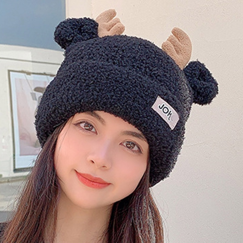 Mũ beanie Giáng Sinh Hình Sừng Tuần Lộc Dễ Thương Bảo Vệ Tai Cho Cún Cưng