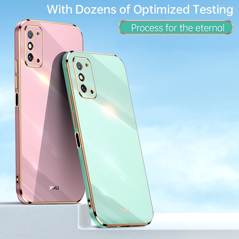 Ốp Điện Thoại TPU Dẻo Mạ Vàng 6D Sang Trọng Bảo Vệ Camera Cho Honor X30 X10 Max X30i 5G 10 Lite