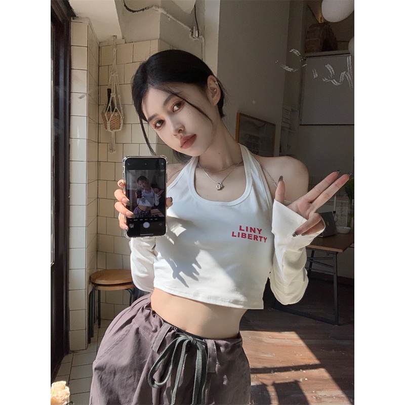 HUANG YOYO Bộ Trang Phục Hai Mảnh Gồm Áo Hai Dây Và Quần Ngắn Thời Trang Hàn Quốc Quyến Rũ Cho Nữ