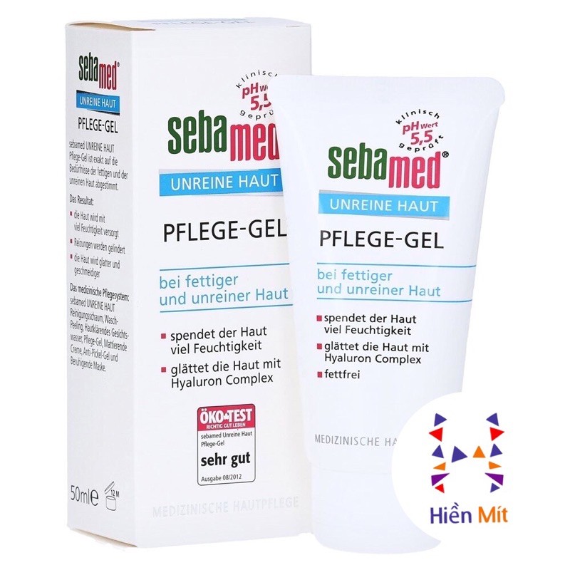 Bill Đức - Gel Dưỡng Ẩm Chăm Sóc Và Bảo Vệ Da Sebamed Care Gel pH5.5 (50ml) cho da mụn da nhạy cảm clear face
