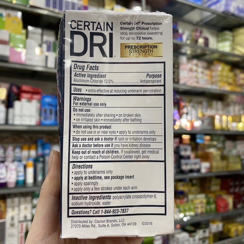 Lăn triệt mồ hôi dạng nuớc Certain DRI 35.5ml hàng Mỹ 100%