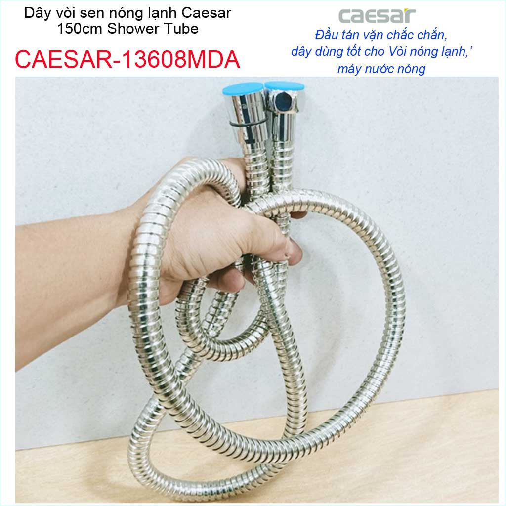 Dây sen Caesar 1.5m, dây vòi tắm hoa sen- dây vòi xịt vệ sinh 1.5m, dây sen chống xoắn Caesar 13608MDA