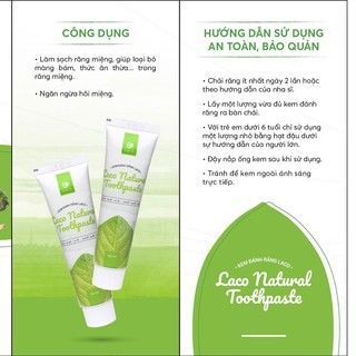 Kem đánh răng hữu cơ Laco vị ổi